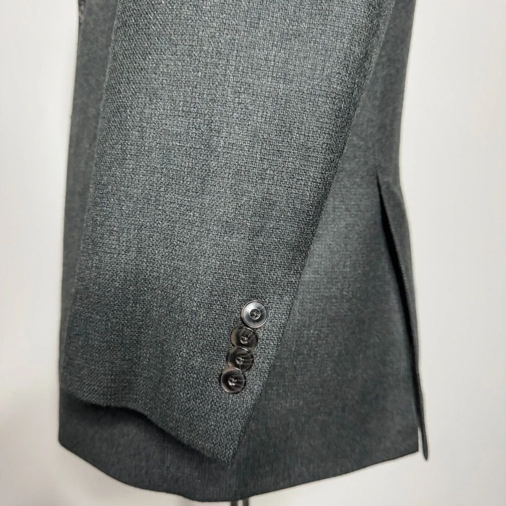 Jos A Bank Blazer Sport‎ Coat 44L Mens Solid Green Wool